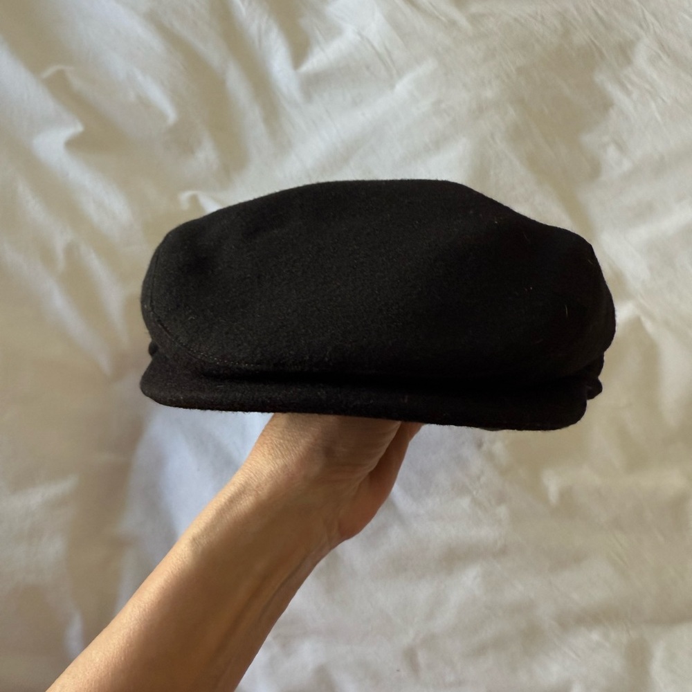 Wigens | SZ 58 (Approximately 23”) Ivy Cap Black Wool Flat Cap Hat Estonia NWT - Picture 9 of 16